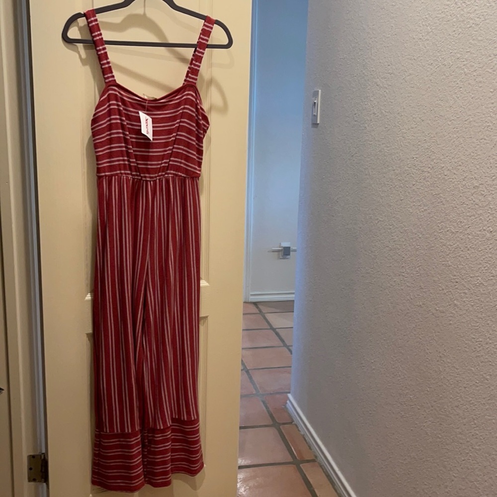 Terra-cotta colored knit romper Medium NWT